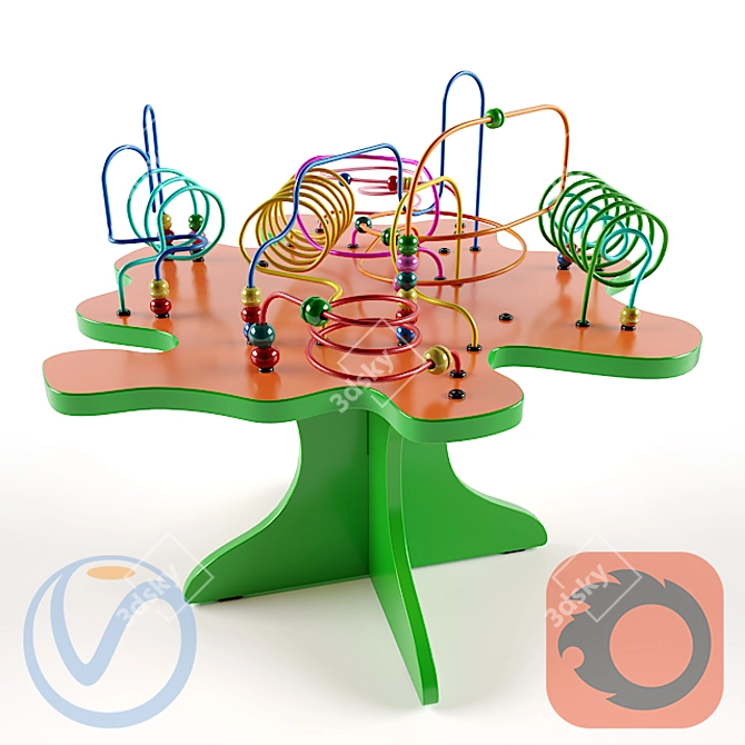 Beadstree Table: Interactive Play Module 3D model image 1