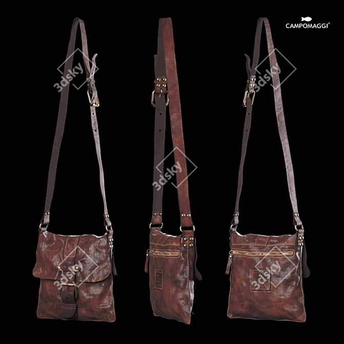 Vintage-inspired Campomaggi Lavata Bag 3D model image 4