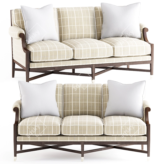 Elegant Kent Sofa: Designer Marshall Watson Continental Line 3D model image 1