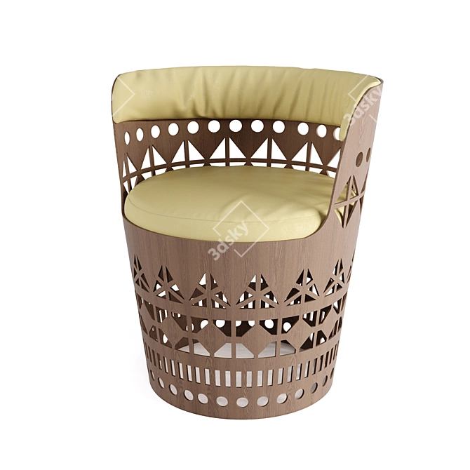 Elegant Dogon Dining Set 3D model image 2