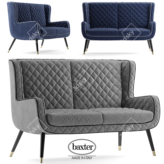 Cozy Comfort Sofa 3D model image 1