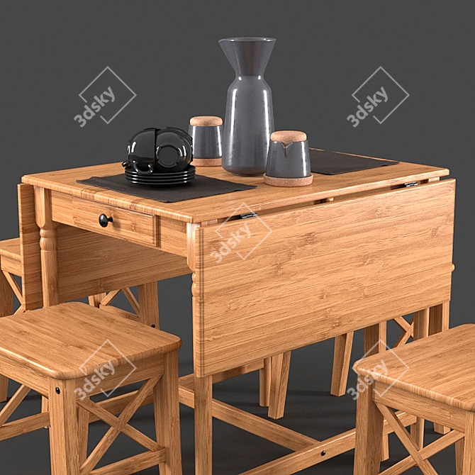 Ingatorp Dining Set: Stylish and Functional 3D model image 2
