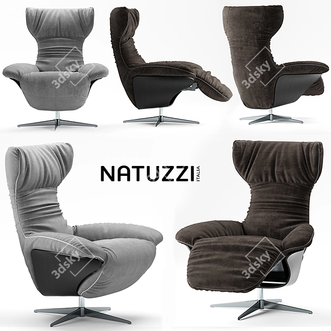 Natuzzi Ilia Armchair 3D model image 1