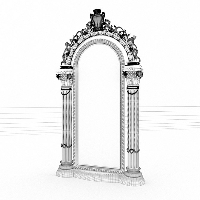 Timeless Elegance Mirror 3D model image 3