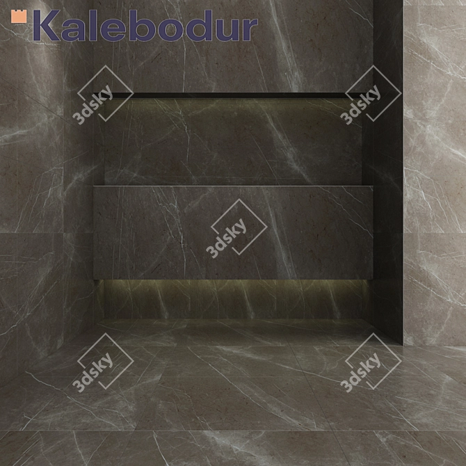 Marmi Pietra Gray Porcelain: Elegant Italian Tiles 3D model image 1