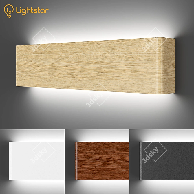 Sleek LED Wall Sconce 3D model image 1