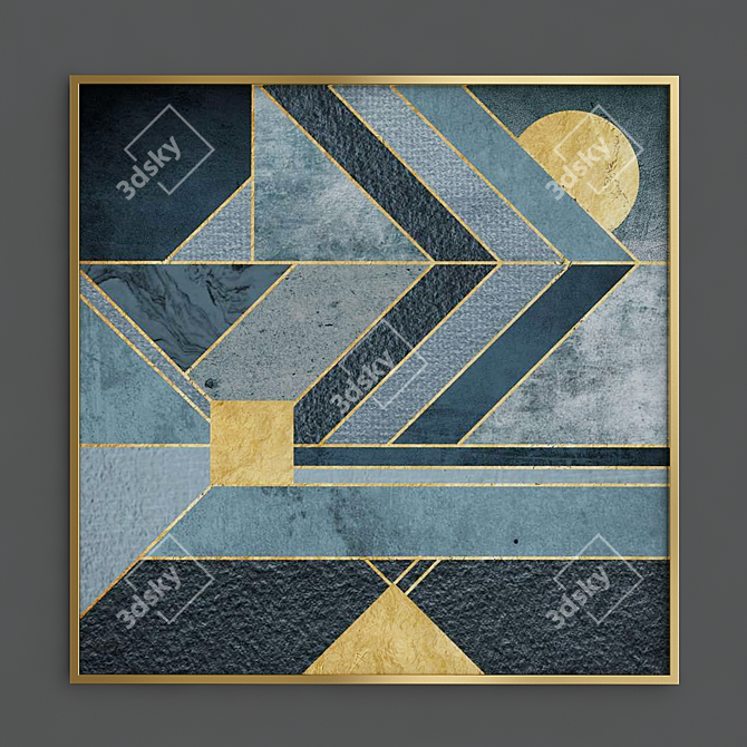 Nordic Geometric Wall Decor 3D model image 1