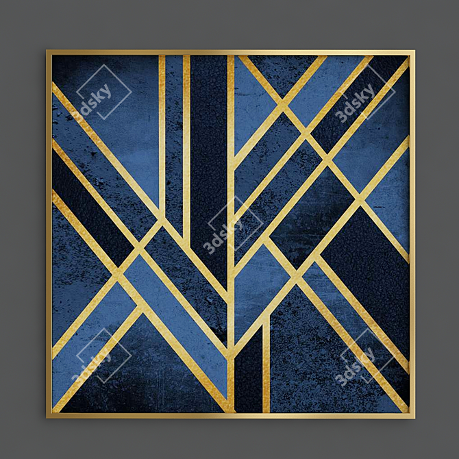 Nordic Geometric Wall Decor 3D model image 3