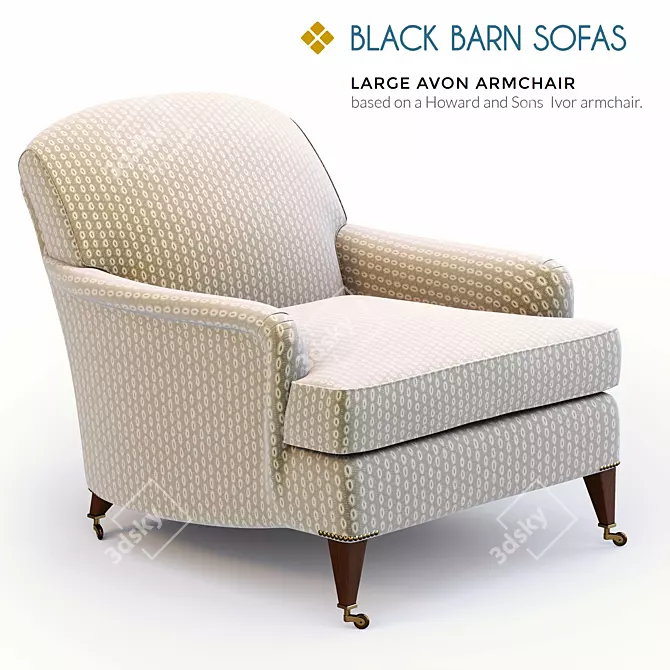 Avon Howard Armchair: Timeless Elegance 3D model image 1