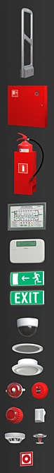 SecureStore: Complete Security Equipment Kit 3D model image 2