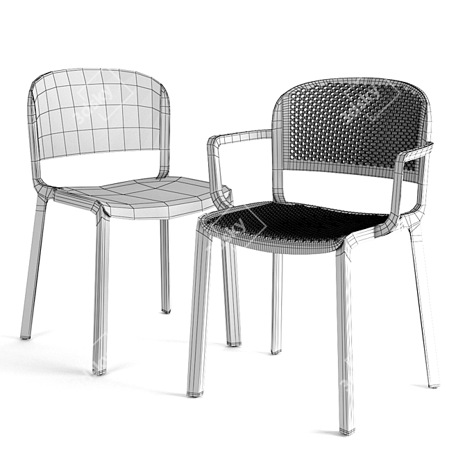 Elegant Dome Stool 3D model image 3