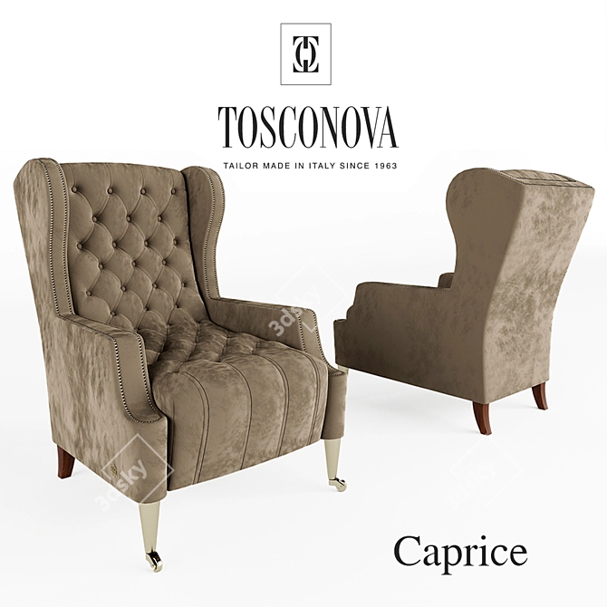 Caprice Armchair: Stylish, Versatile, Tosconova 3D model image 1