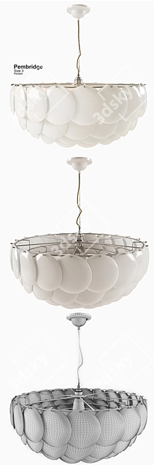 Elegant Pembridge Chandelier: Timeless Beauty 3D model image 2