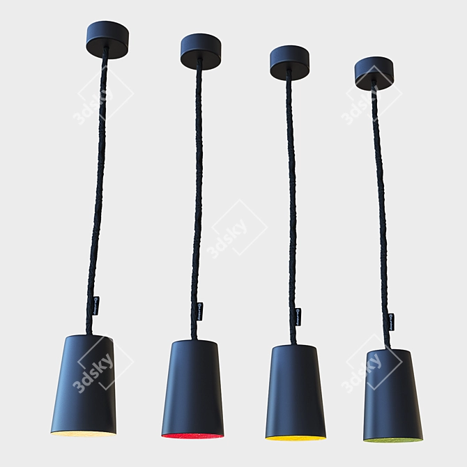 Chalkboard-inspired Pendant Lamp 3D model image 1