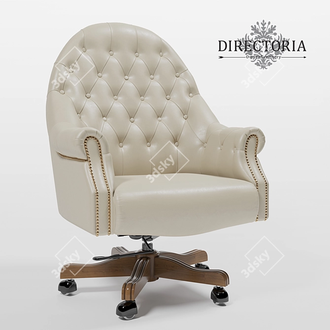 Elegant Carpaccio Director Armchair 3D model image 1