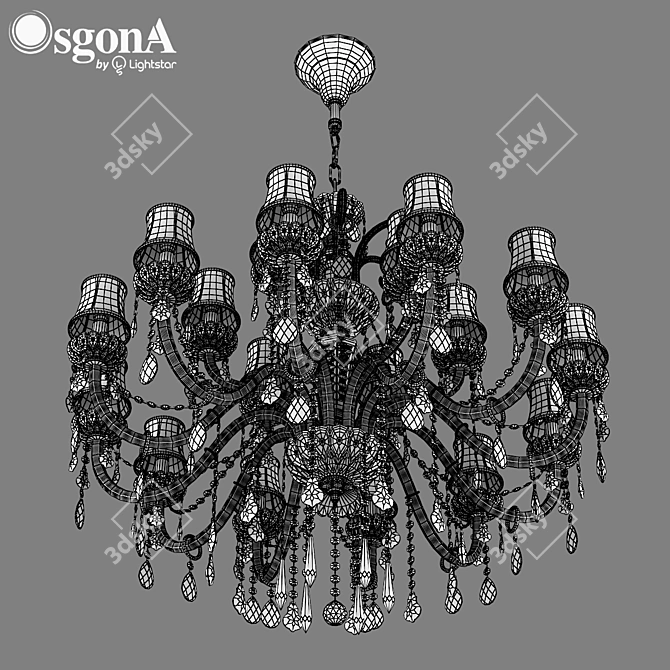 Luxurious Crystal Chandelier: 715 Nativo Osgona 3D model image 3