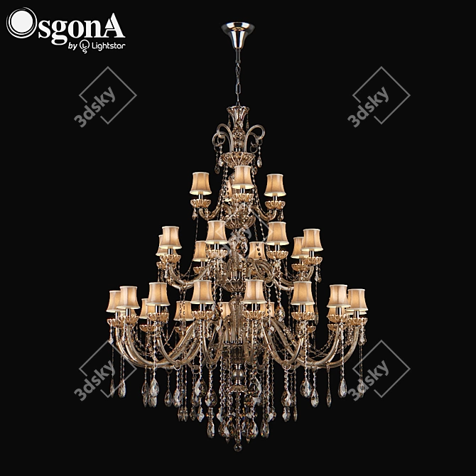 Modern Crystal Chandelier Luxe Design 3D model image 1