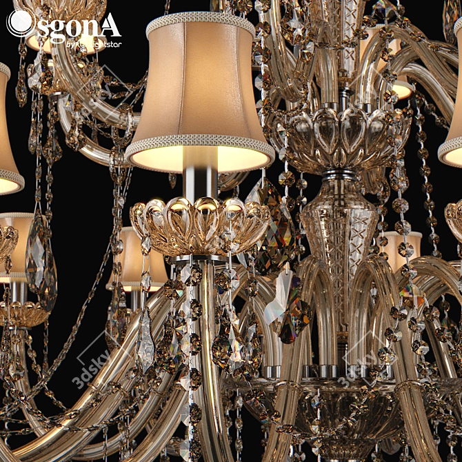 Modern Crystal Chandelier Luxe Design 3D model image 2