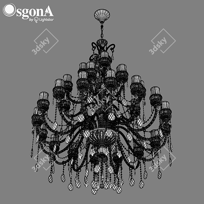 Modern Crystal Chandelier Luxe Design 3D model image 3