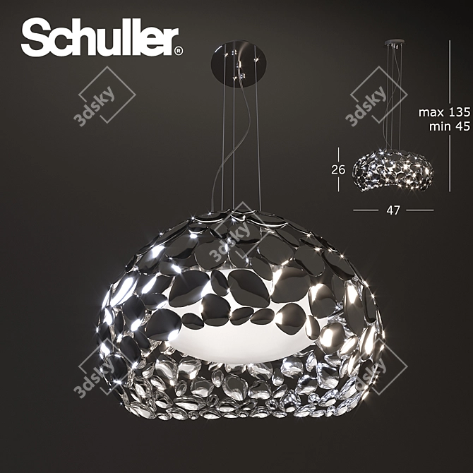 Schuller Narisa: Chrome Pendant Light 3D model image 1