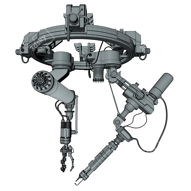 Industrial Manipulator Cutter 3D model image 3