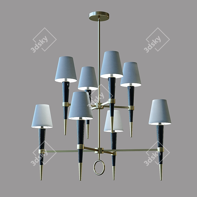 Elegant Highfield Chandelier: Illuminate in Style 3D model image 2