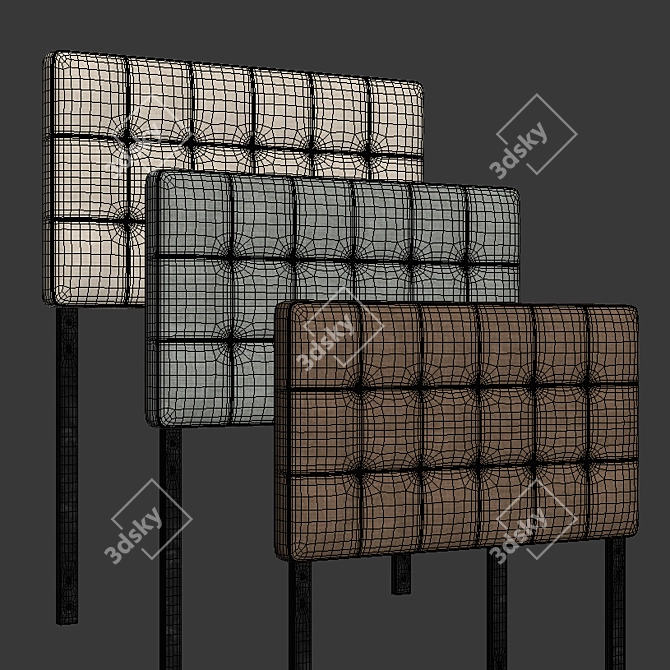 Lily Upholstered Twin Headboard 3D model image 2