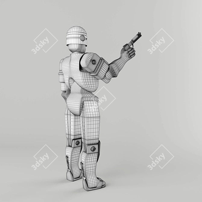 2009 Police Robot - Max OBJ Format 3D model image 3