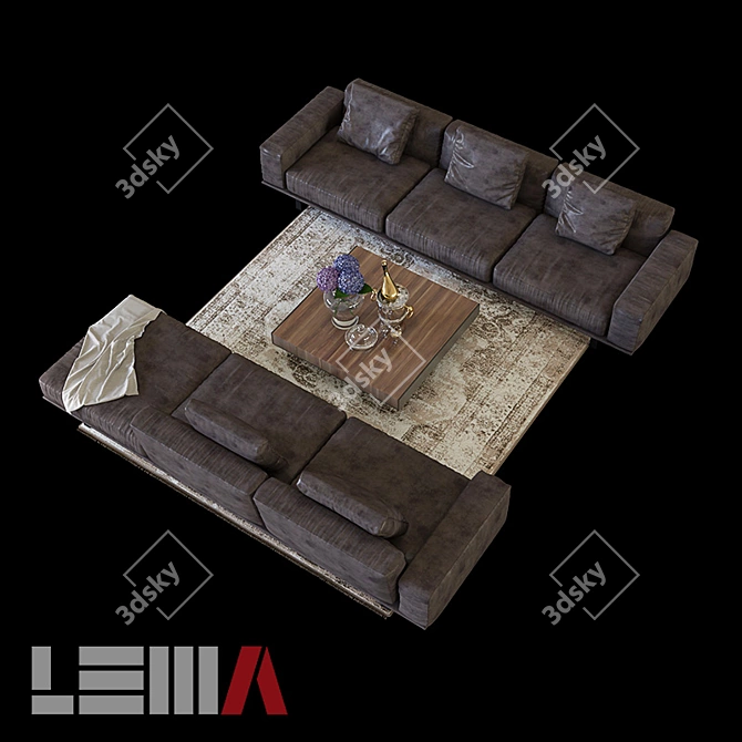 LEMA Yard: Modern Sofa 3D model image 3