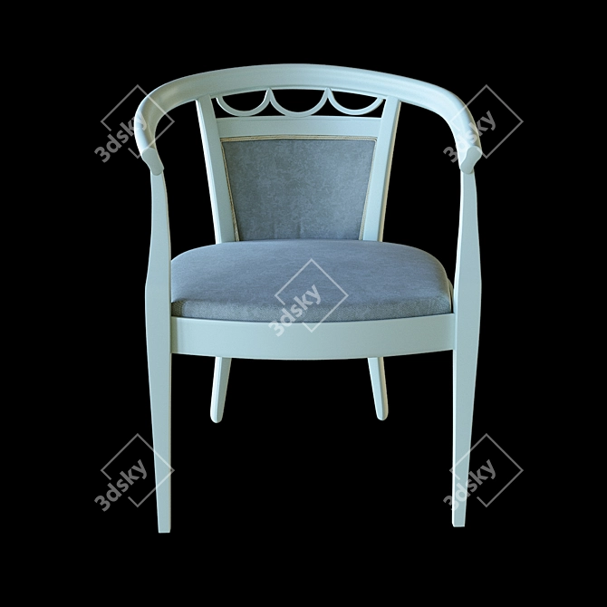 Avorio Semi-Armchair: Elegant and Comfortable 3D model image 1