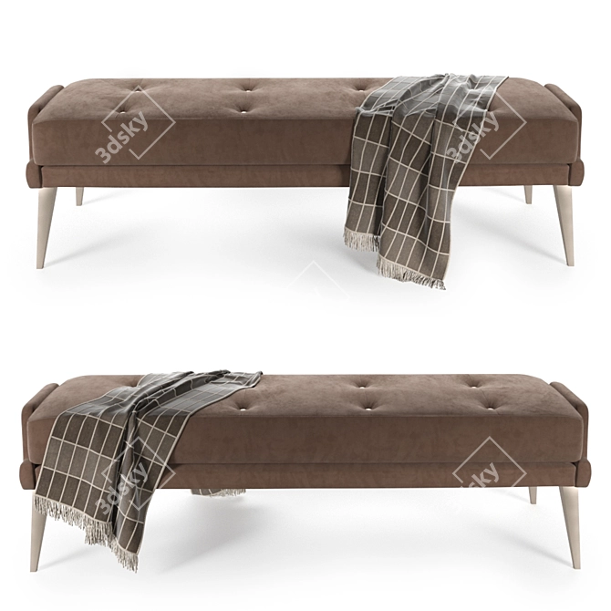 Cozy Slumber Bed Bench 3D model image 1