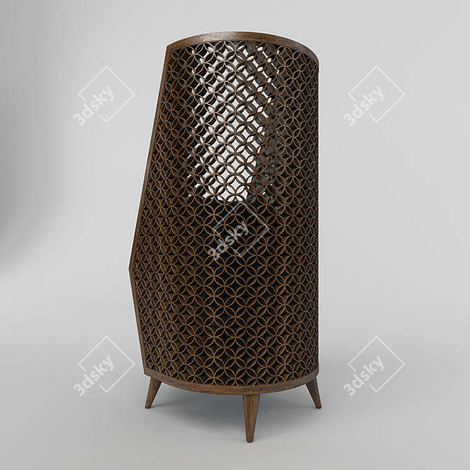 Elegant Oriental Chair 3D model image 2