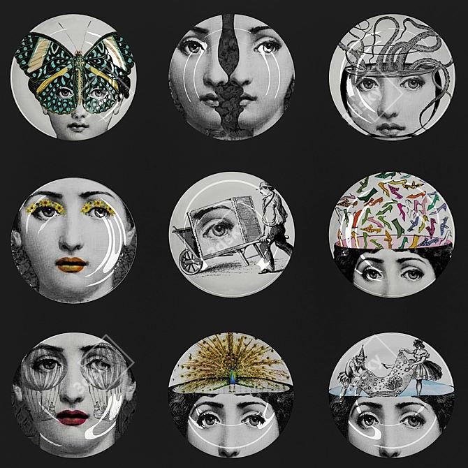 Exquisite Lina Cavalieri Plate 3D model image 1