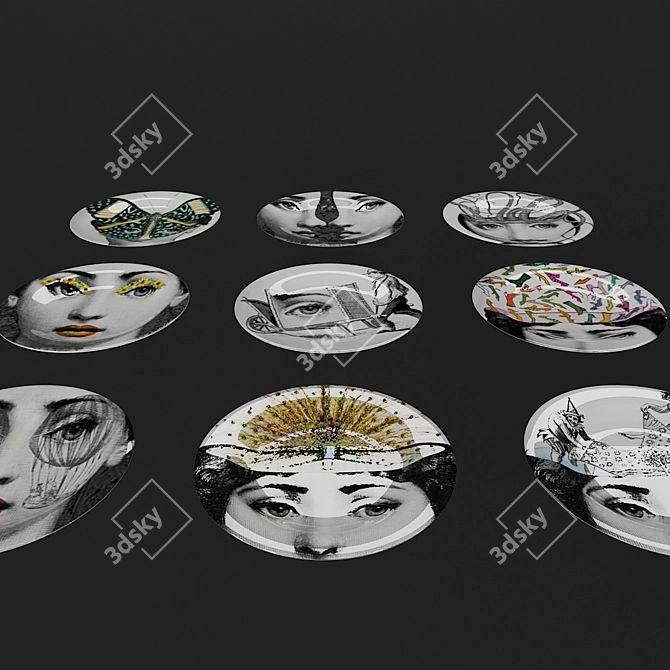 Exquisite Lina Cavalieri Plate 3D model image 3