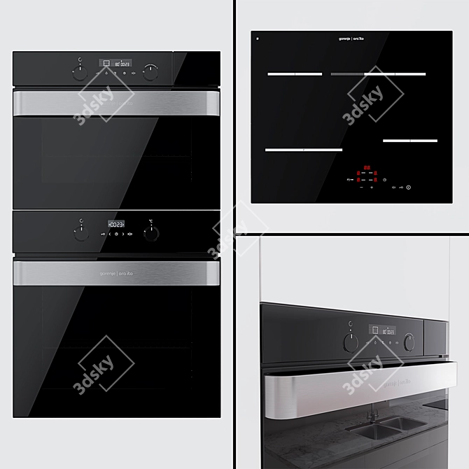 Gorenje Compact Oven and Hob Set 3D model image 1