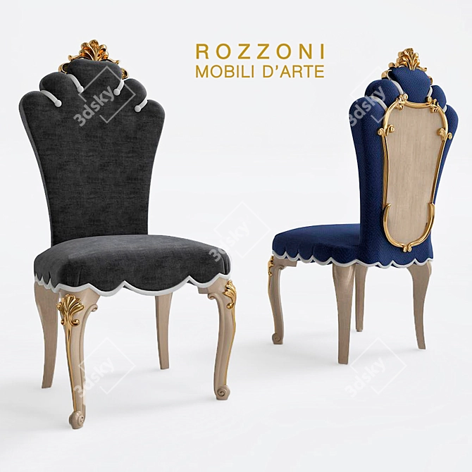 Elegant Rest Chair by Rozzoni 3D model image 1