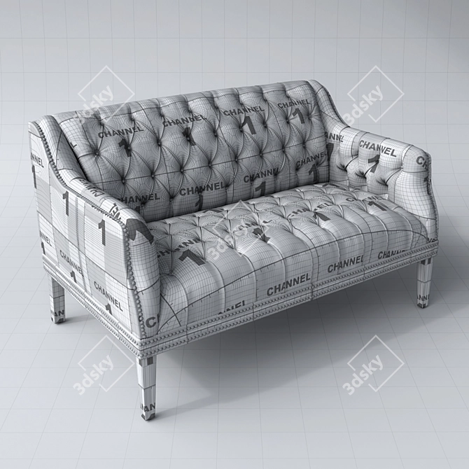 HALO Eastbourne: Stylish and Spacious Sofa 3D model image 3