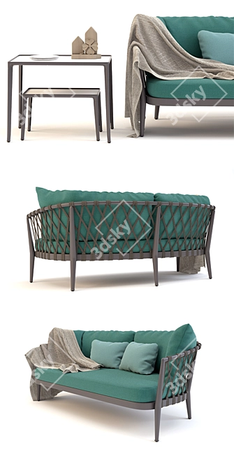 Modern B&B Italia Sofa Erica 3D model image 2
