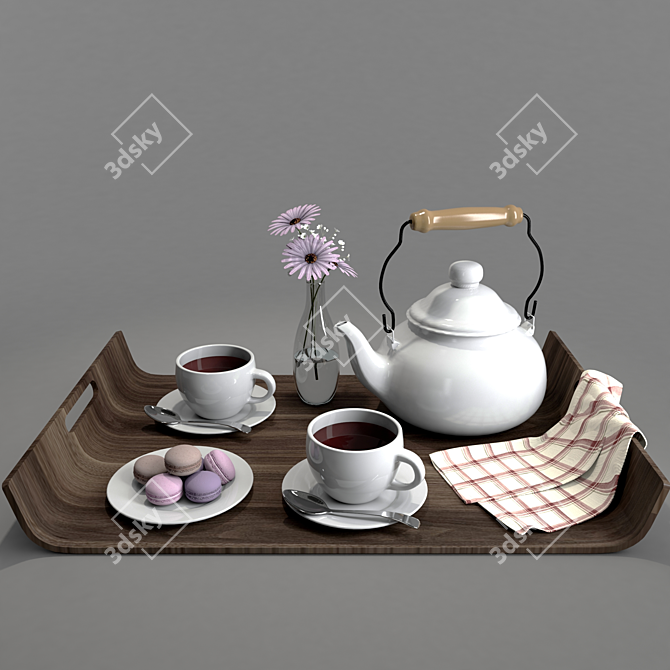 Teapot Tray - 3D Models Available 3D model image 1