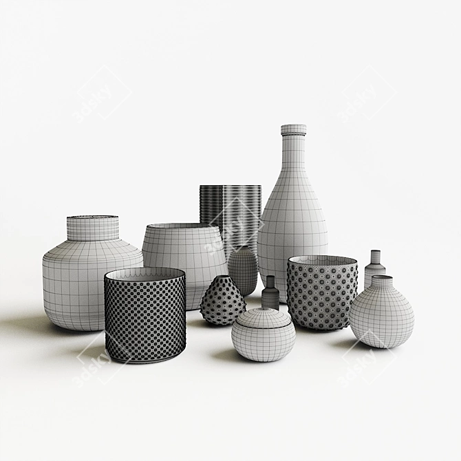 Chic Home Accents Set 3D model image 2