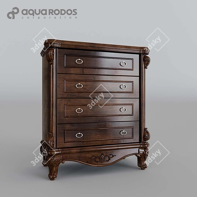 Elegant Aqua Rhodes Versailles Set 3D model image 2