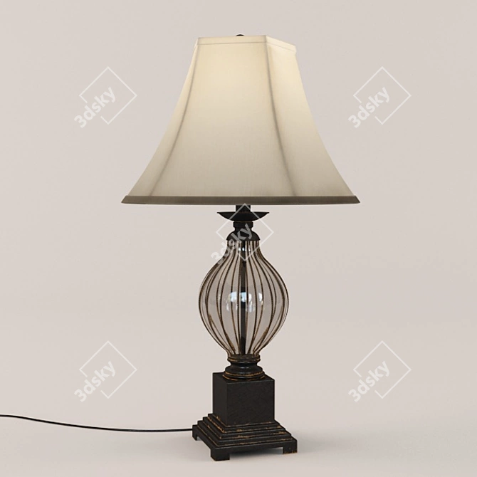 Elegant Ondreya Table Lamp Set 3D model image 1