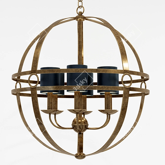 Elegant Mondo-6 Chandelier: Illuminate Your Space 3D model image 1
