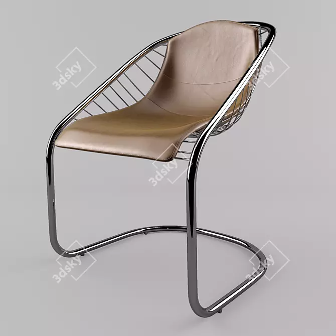 Minotti Cortina Modern Chair: Sleek Design & Superior Comfort 3D model image 1