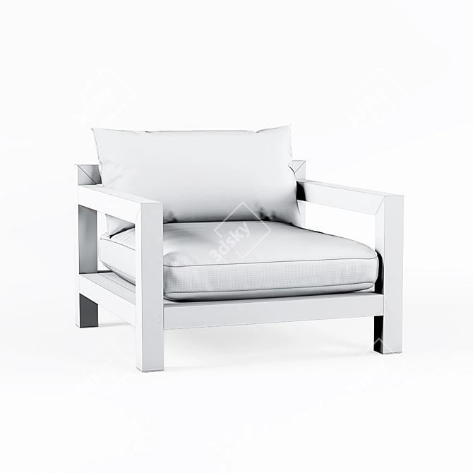 Pacific Outdoor Armchair: Modern Elegance for Relaxation 3D model image 2