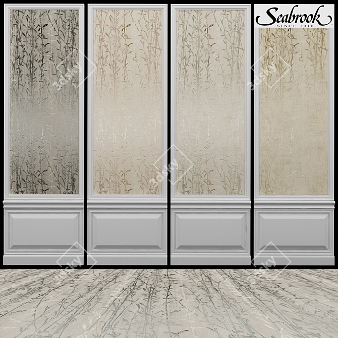Seabrook Leighton-2: USA Made Acrylic Coated Wallpaper 3D model image 1