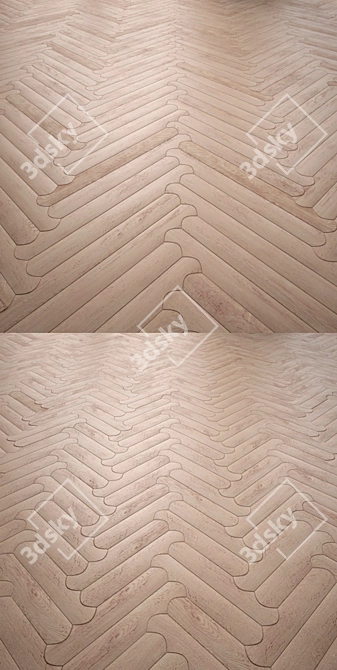 Listone Giordano Biscuit Parquet 3D model image 2