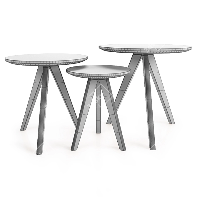 COSMORELAX Past Past Set - Elegant Coffee Tables 3D model image 2