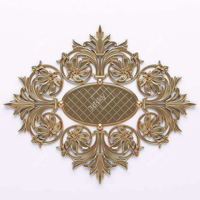 Elegant Stucco Accents 3D model image 1