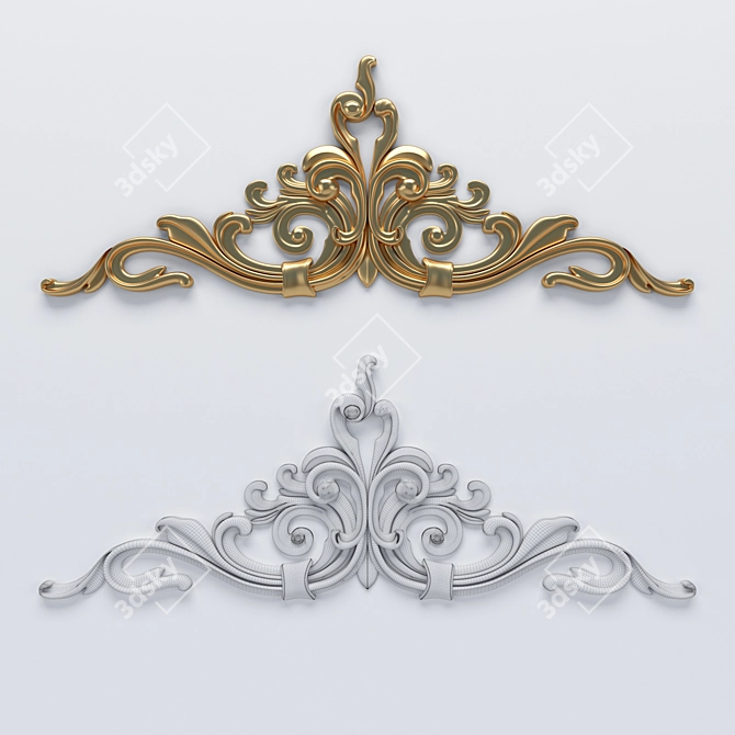 Title: Elegant Stucco Molding 3D model image 1